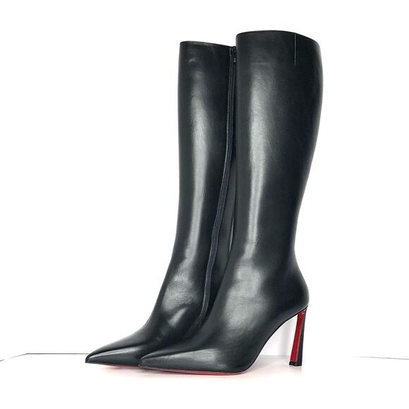 Christian Louboutin Condora Botta 85 Knee High Heeled Pointed Toe Tall Boots 40 - Picture 1 of 8